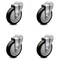 Service Caster 5 Inch Black Polyurethane Wheel Swivel Bolt Hole Caster Set SCC-BH20S514-PPUB-BLK-4 - alternate 1